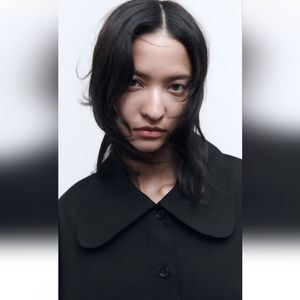 ZARA TIERED DRESS WITH LACE INSERTS